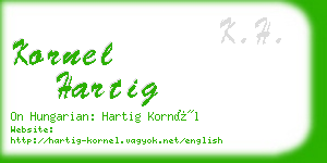 kornel hartig business card